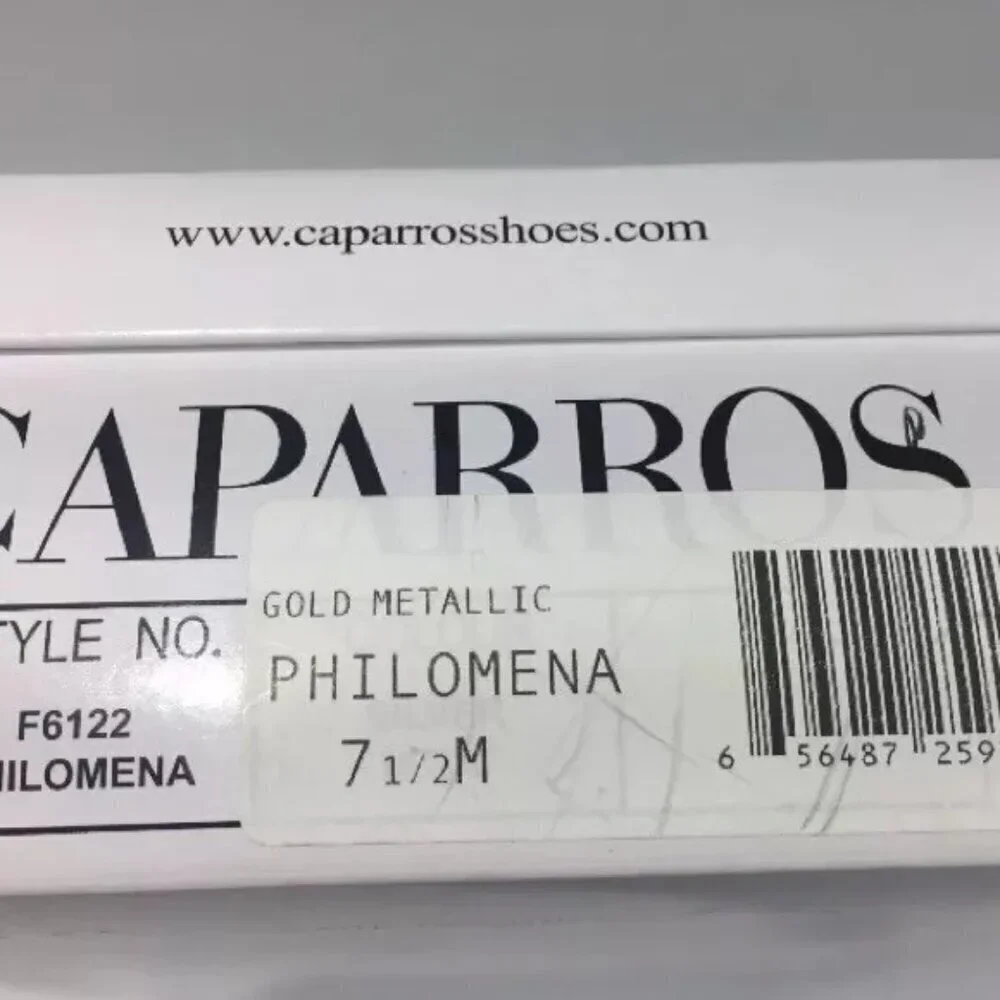 Caparros Women's Philomena Evening Wedding Sandals Gold Metallic Size 7.5M